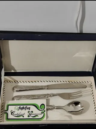 Set 2 cuberterías plata 800