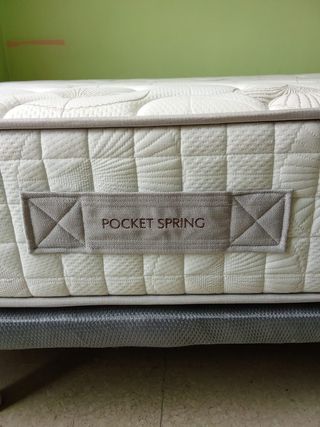 Cama con somier de tabla y patas