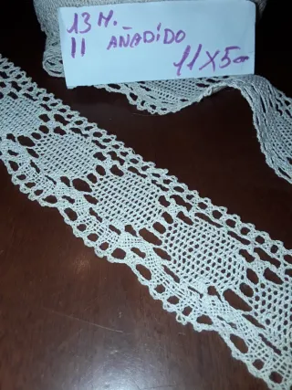 13mts x6 de ancho. Puntilla encaje beige