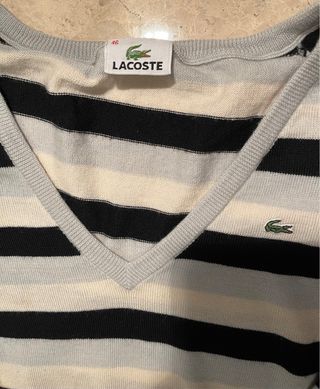 Jersey Lacoste original de punto fino.