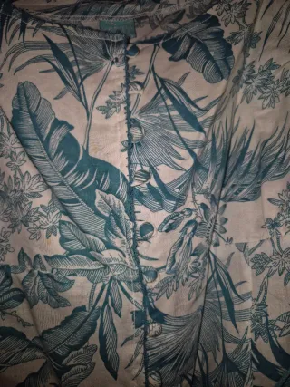 Blusa estampada mujer verde y blanco