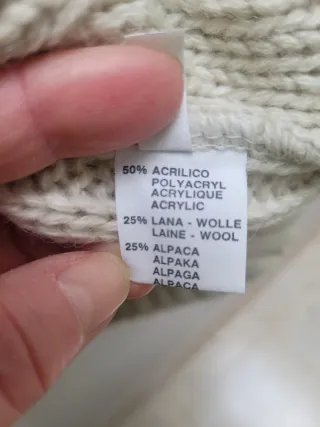 Maglia donna beige e grigia