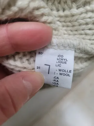 Maglia donna beige e grigia