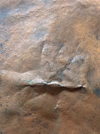 Sartén antigua cobre y hierro fundido