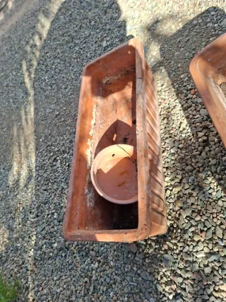 Jardineras y maceta de cerámica