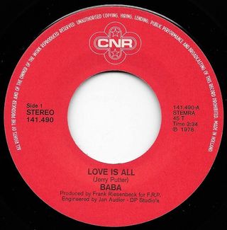 BABA LOVE IS ALL / B.B. 7 45 RPM 1978 CNR