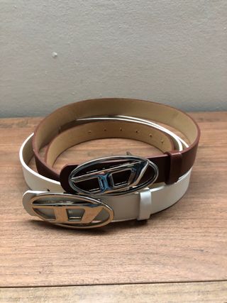 Cinturones Diesel Marrone e Bianco