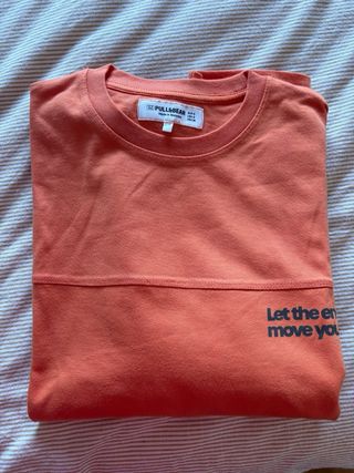 Remera Pull&Bear Talle S Naranja