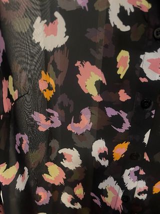 Blusa Guess Estampada Transparente