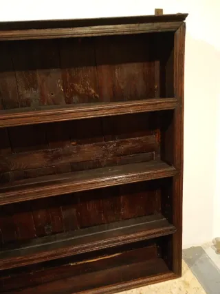Platero antiguo madera S.XIX alacena estanteria
