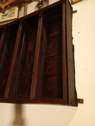 Platero antiguo madera S.XIX alacena estanteria