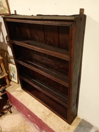 Platero antiguo madera S.XIX alacena estanteria