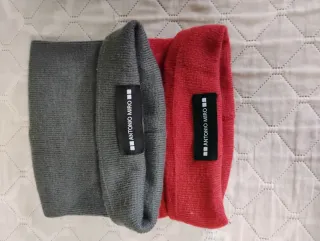 Pack 2 Gorros Invierno Antonio Miro Gris y Rojo