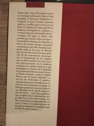 Más grandes que el amor, de Dominique Lapierre