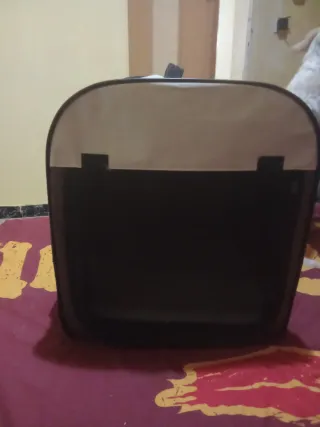 Transportín perro/gato beige y marrón