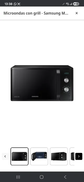 Microondas Samsung con Grill