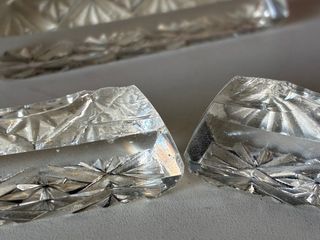 12 Posacubiertos cristal tallado