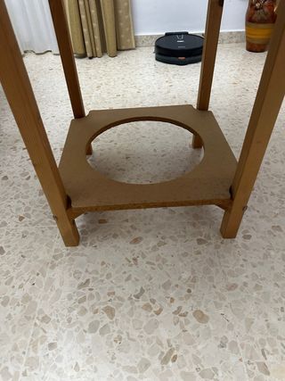 Mesa auxiliar redonda madera 80cm