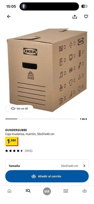 Cajas mudanza ikea 50x31x40
