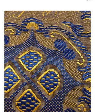 Colcha antigua, Seda Geisha Azul y Dorado, oro vie
