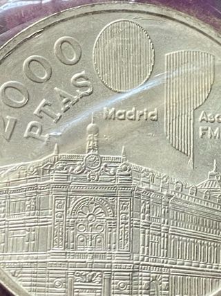 Moneda 2000 Pesetas Plata Madrid