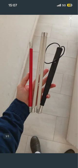 Baston de aluminio plegable