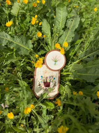 Ramo de flores bordado personalizable