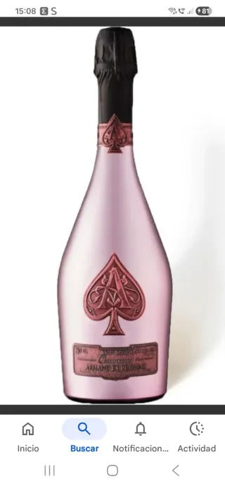 Botella Armand de Brignac Rosé