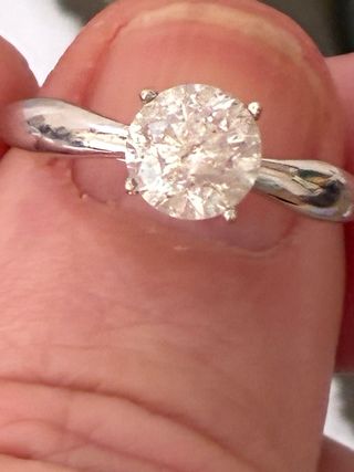 Anillo Oro 18k Diamante Natural 1.25 Ct