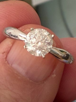 Anillo Oro 18k Diamante Natural 1.25 Ct