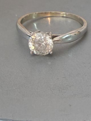 Anillo Oro 18k Diamante Natural 1.25 Ct