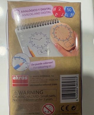 Set para aprender la hora ( Tampon y pizarra)
