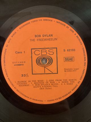 Bob Dylan The Freewheelin' LP