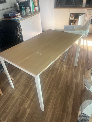 Mesa de comedor madera y metal