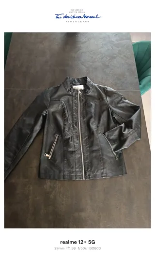 Giacca similpelle nera taglia M