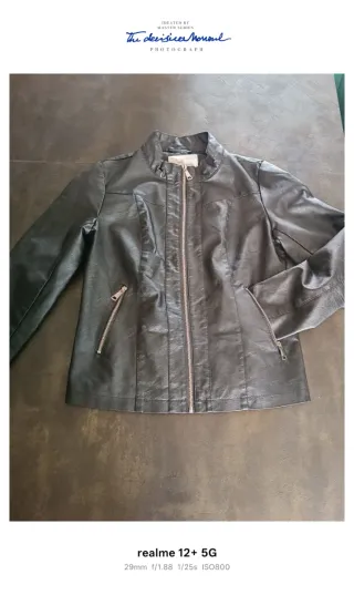 Giacca similpelle nera taglia M