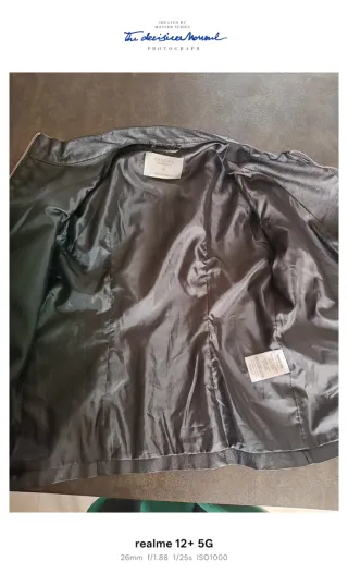 Giacca similpelle nera taglia M