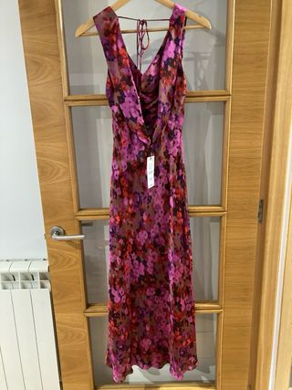 Vestido Zara floral multicolor