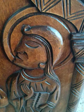 Retablo Macizo madera figuras religiosas