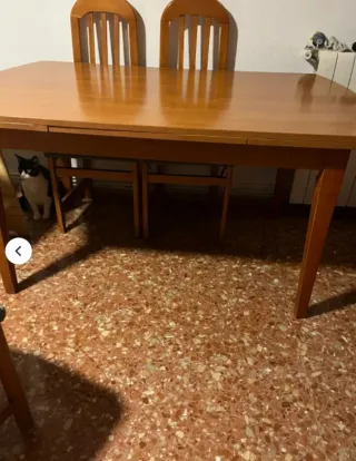 Mesa de comedor de madera con 5 sillas