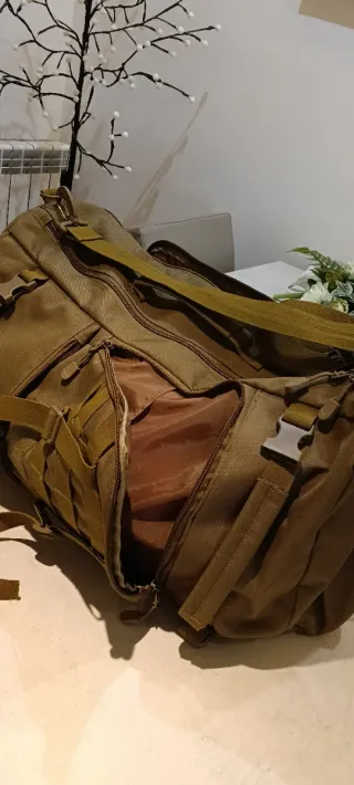 Bolsa Táctica Resistente Beige/Verde