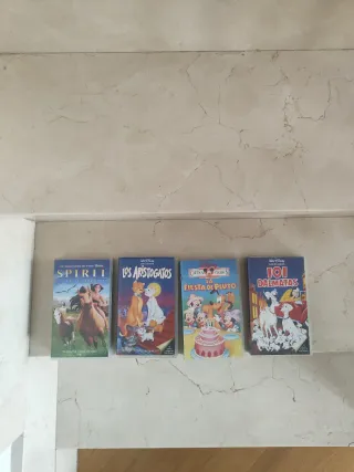 Colección 4 Películas VHS Disney (Español)