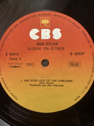 Bob Dylan Blonde or blonde LP