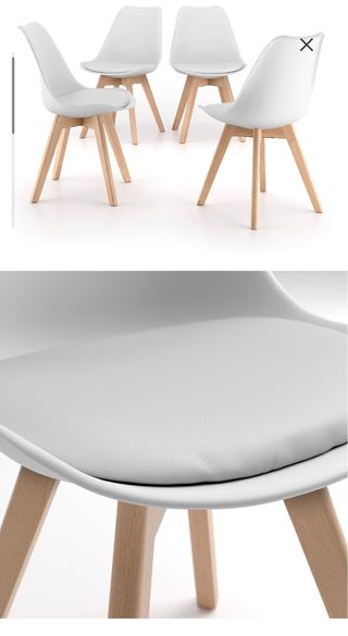 Mesa y 4 Sillas Nórdicas