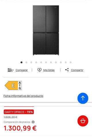 4 puerta Frigorífico Americano Hisense RQ758N4SBF