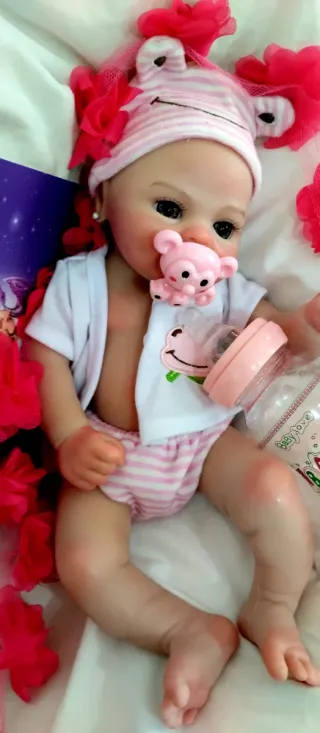 Bebé Reborn Silicona Completa 34cm