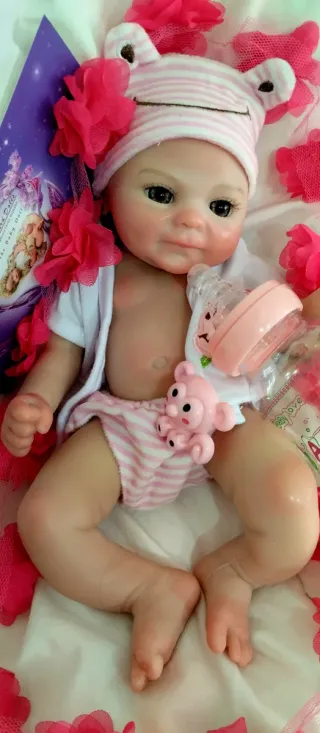 Bebé Reborn Silicona Completa 34cm