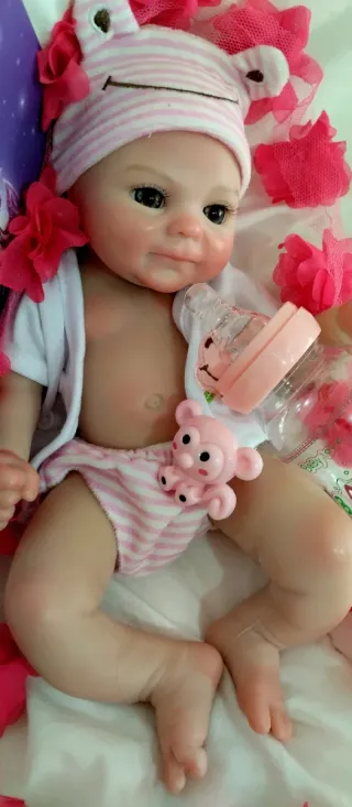 Bebé Reborn Silicona Completa 34cm