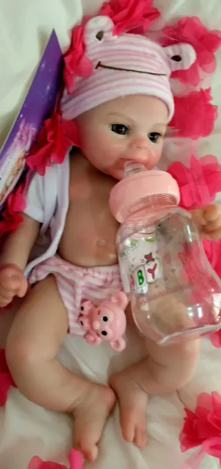 Bebé Reborn Silicona Completa 34cm