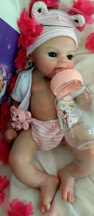 Bebé Reborn Silicona Completa 34cm